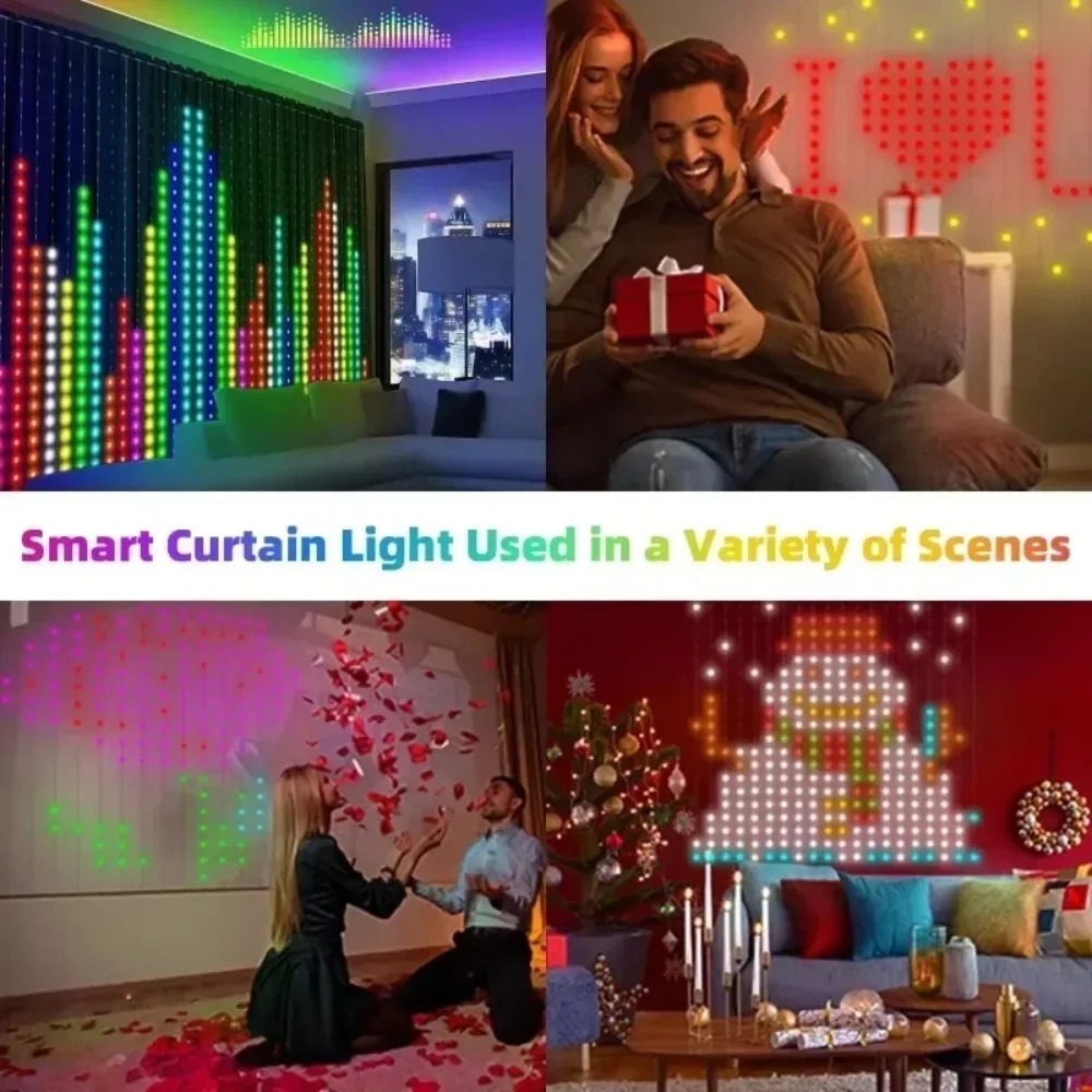 LED Pixel Curtain Lights Bluet - Lighting Christmas Decor recension och pris