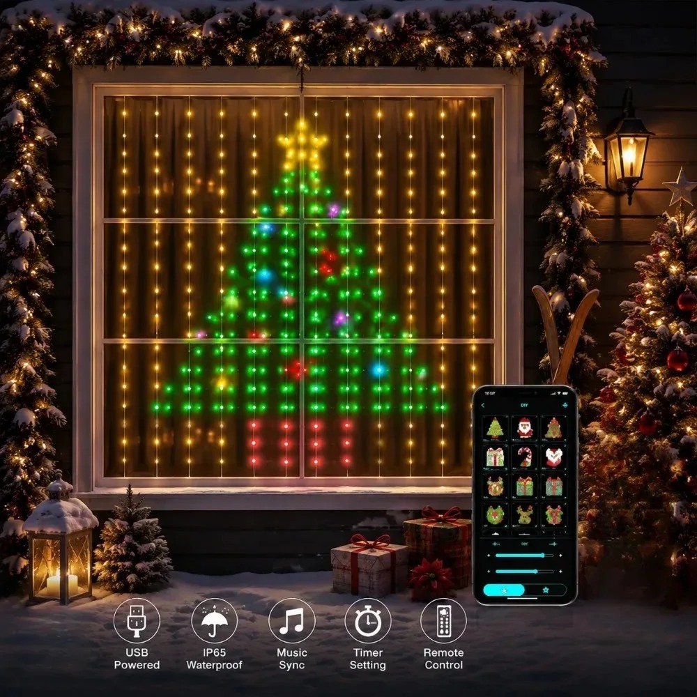 Christmas Light String LED Cur - Lighting Christmas Decor recension och pris