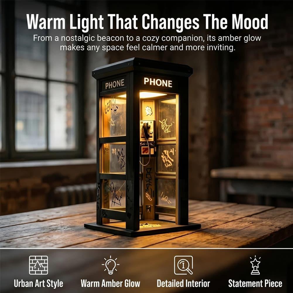 Retro Graffiti Phone Booth Tab - Lighting Decoration Ideas recension och pris