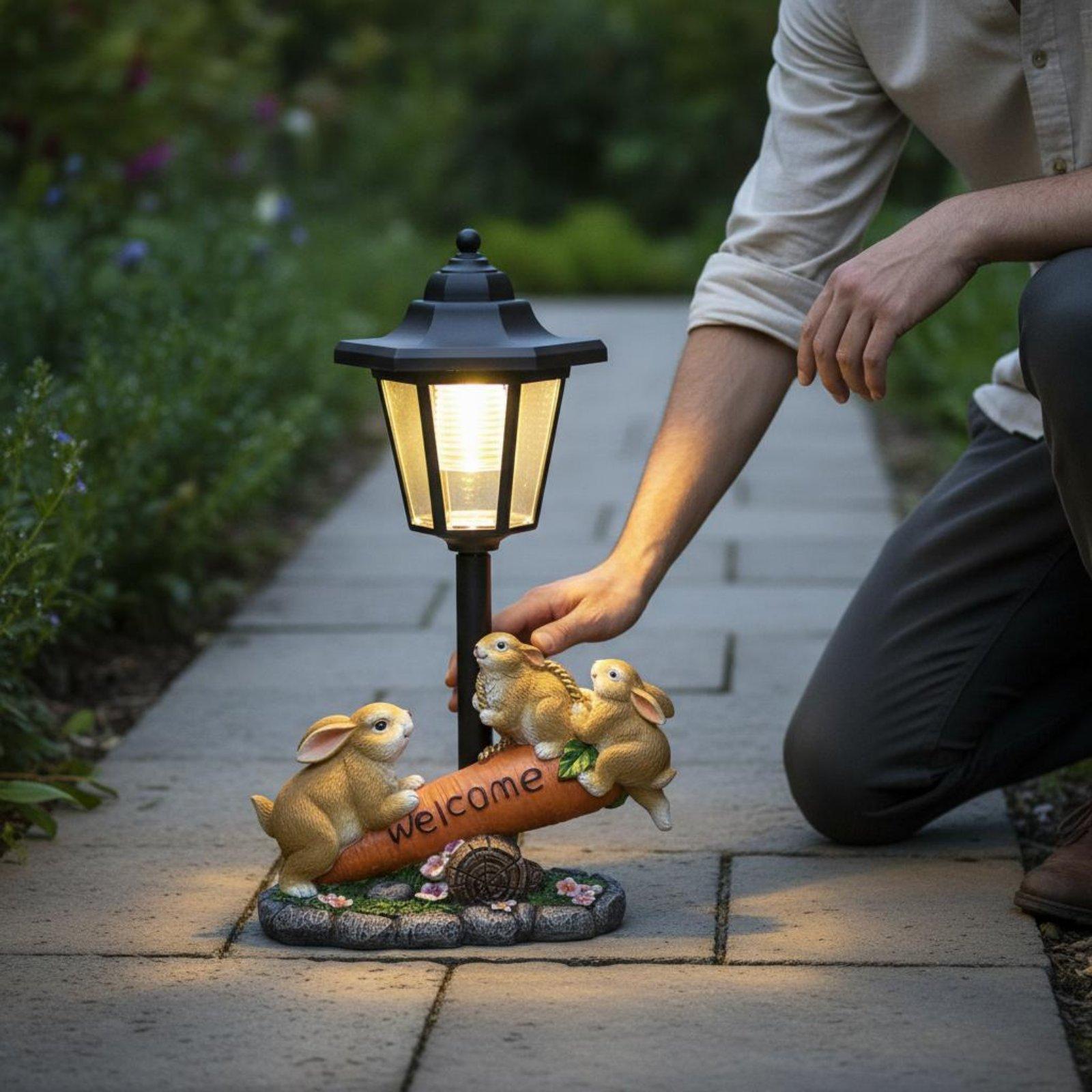 Solar Rabbit Statue Decorative - Lighting Decoration Ideas recension och pris