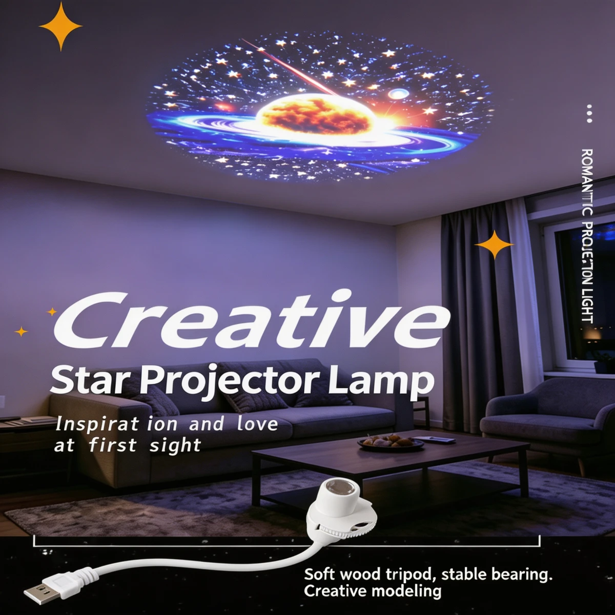 15 Patterns Starry Sky Project - Lighting Mcqueen Bedroom Decor recension och pris