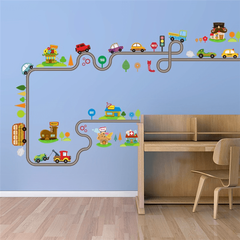 2Pcs/Lot Cartoon Cars Highway  - Lighting Mcqueen Bedroom Decor recension och pris