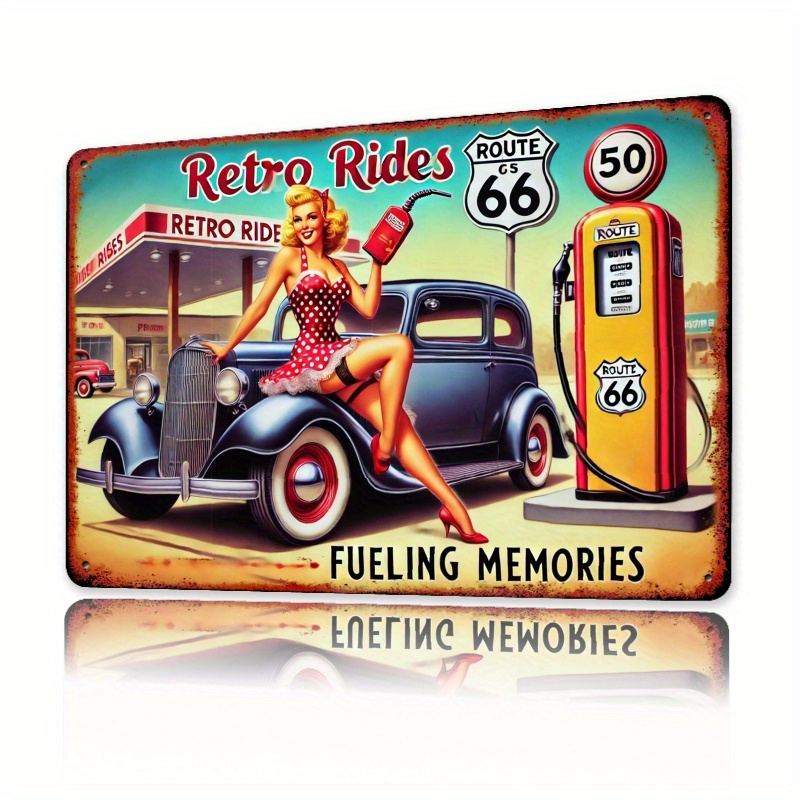 Vintage 66 Route Wall Art Meta - Lighting Mcqueen Bedroom Decor recension och pris